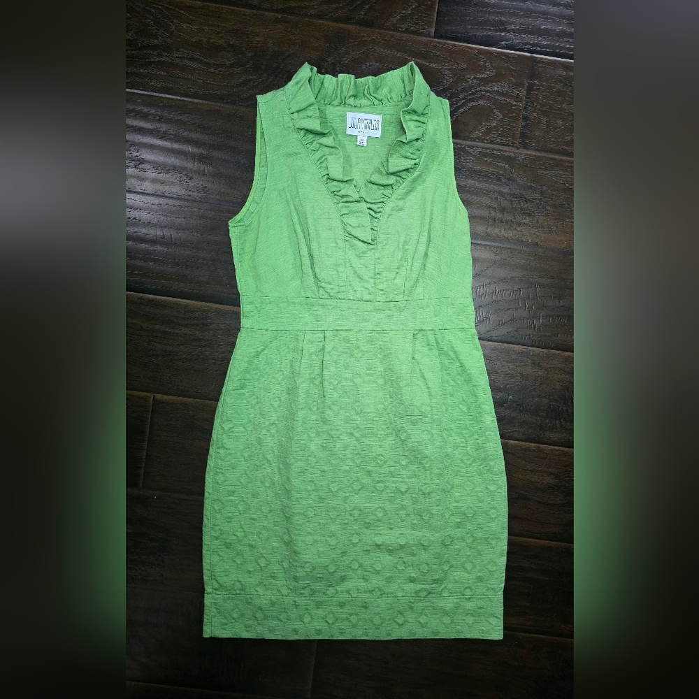 Julian Taylor Green Sleeveless Mini Dress